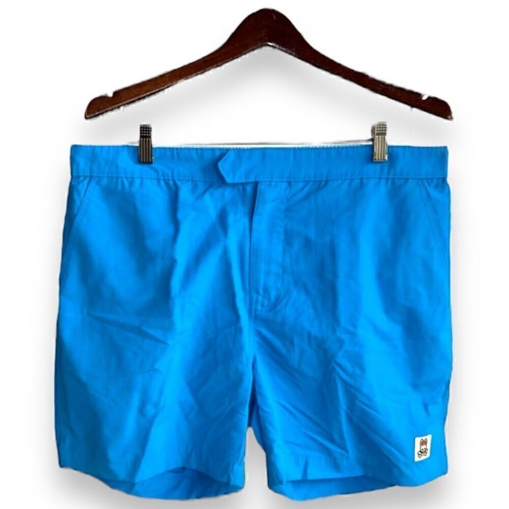 Electric Blue Psycho Bunny Rushup Men's Swim Trunks Sz M